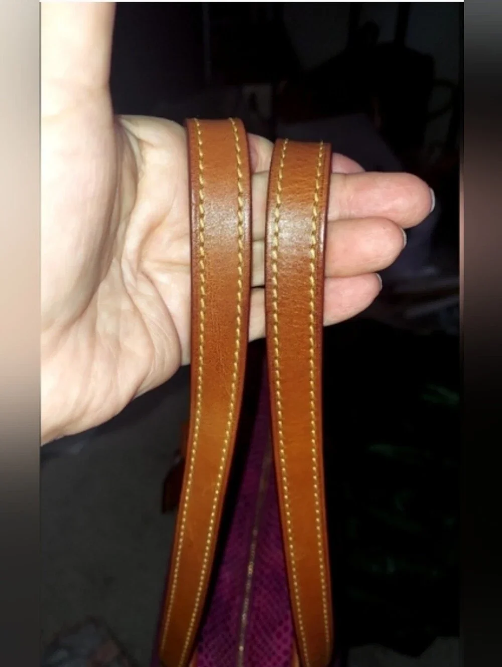 Dooney & Bourke CHARLESTON Purple and Tan Tote Bag